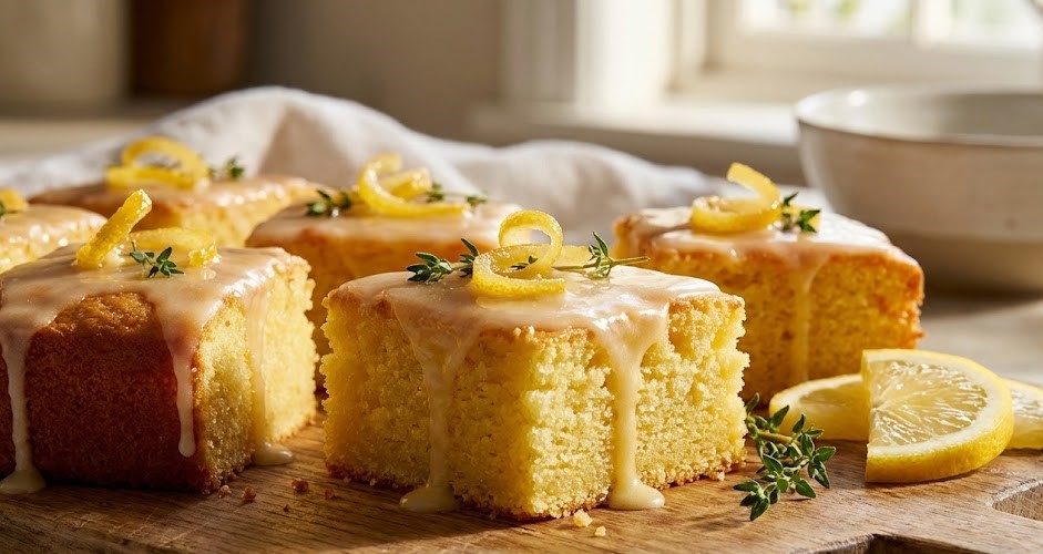 Delia Smith Lemon Drizzle Tray Bake
