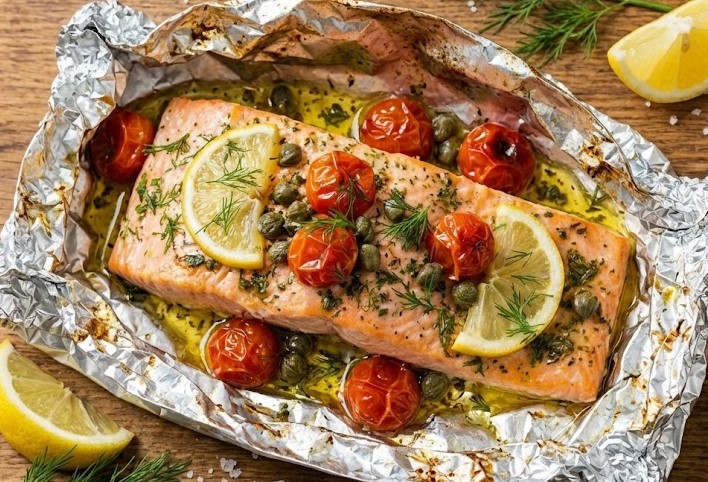 Delia Smith Salmon in Foil