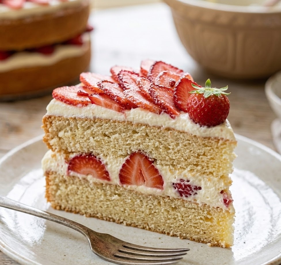 How to Make Mary Berry Victoria Sponge with Fresh Cream and Strawberries Recipe