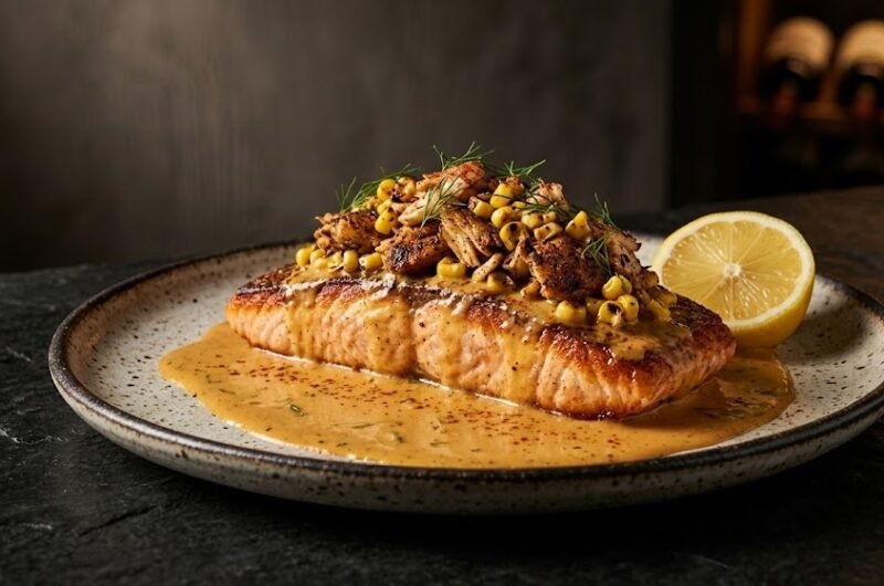 Pappadeaux Salmon Alexander with Creamy Sauce