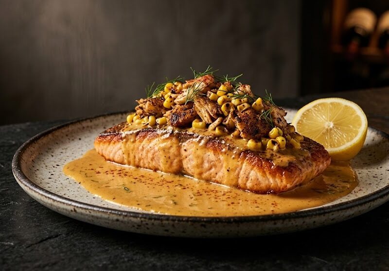 Pappadeaux Salmon Alexander with Creamy Sauce